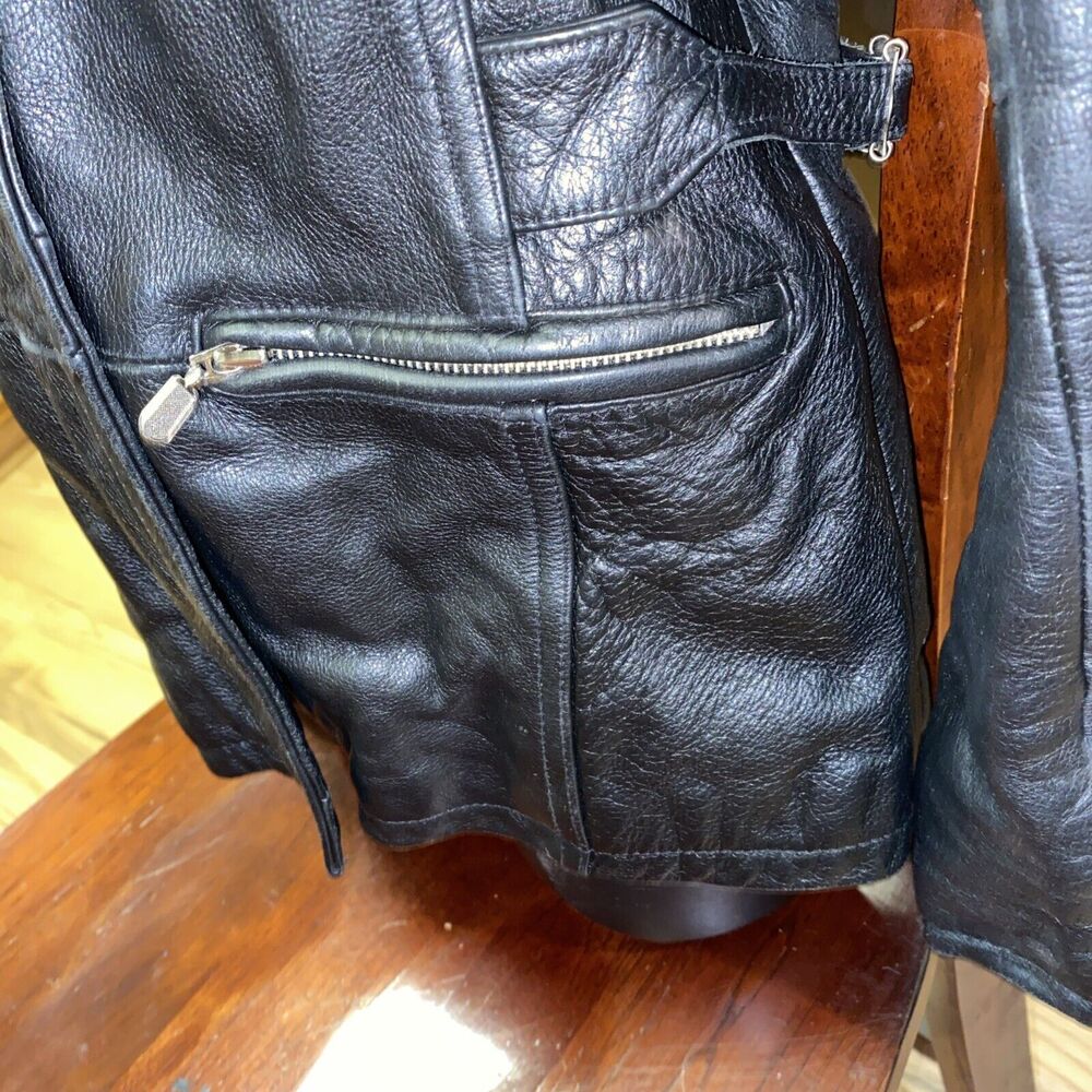 MS.‎ Maxima Women's Motorcycle Jacket Size Small Black leather - Picture 7 of 11